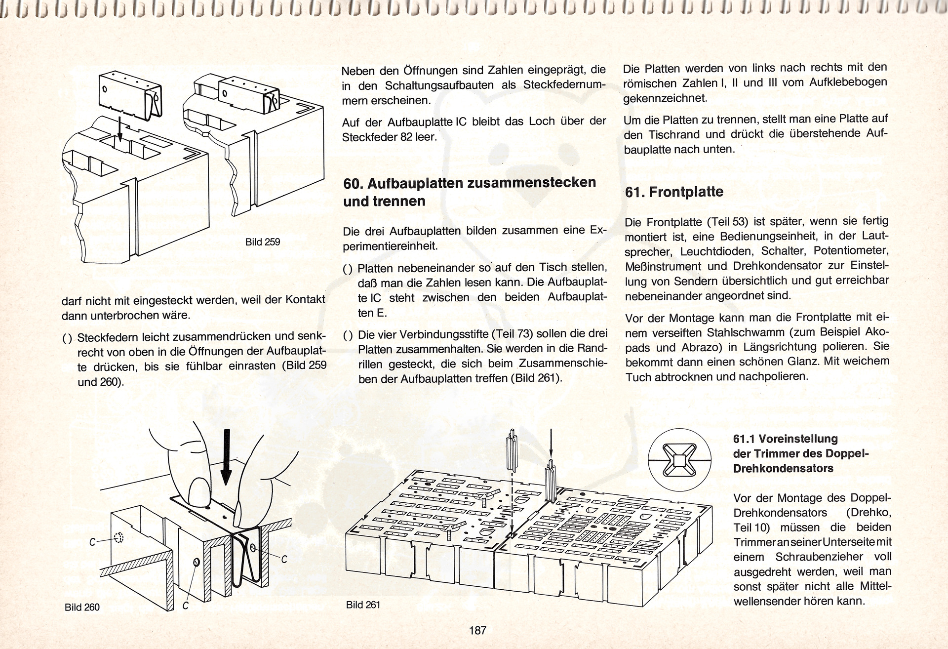 Kosmos Elektronik Labor E200 Handbuch Seite 187
